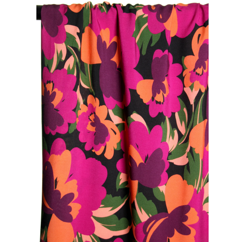 ATELIER JUPE fuchsia flower viscose ATELIER JUPE fuchsia flower viscose