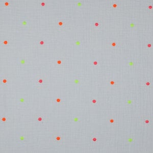 POPPY DOUBLE GAUZE NEON DOT