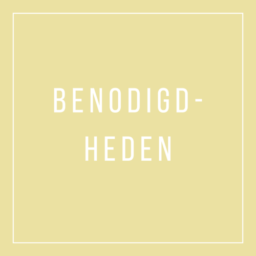 BENODIGDHEDEN