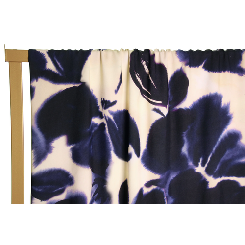 ATELIER JUPE large dark blue flowers