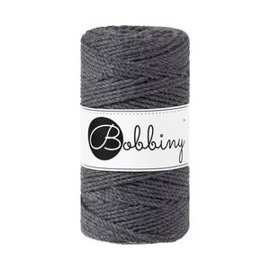 BOBBINY Macrame 3mm – Charcoal - ropes 3PLY