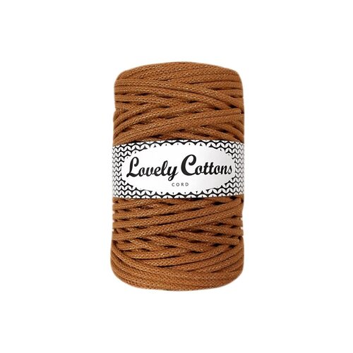 Caramel with gold thread - cotton cord 5mm Caramel with gold thread - cotton cord 5mm