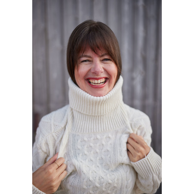 Essential Cable Sweater - White