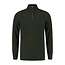 Essential Half Zip Sweater - Deep Green Melange