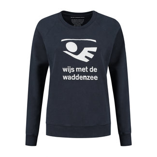 Wijs met de Waddenzee Dames Wijs Sweater - Navy