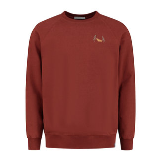 Blue LOOP Originals Blue Fleece Bear Sweater - Brown