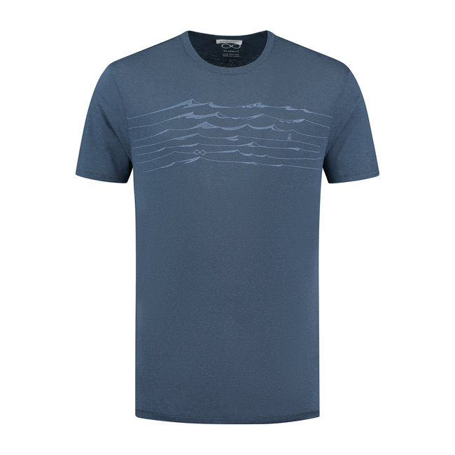 Denimcel Melange Bottle Stream T-shirt - Indigo