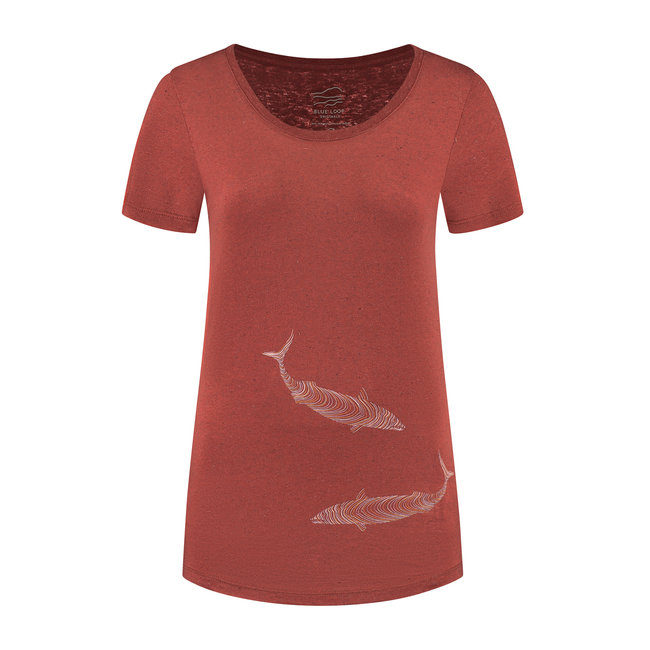 Denimcel Swimming Fish T-shirt - Rust