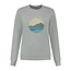 Blue LOOP Originals Blue Fleece Big Sunset Sweater - Grey Melange