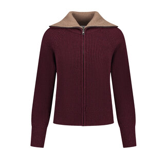 Blue LOOP Originals Essential Nautic Cardigan - Wine