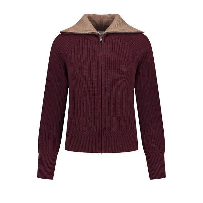 Essential Nautic Cardigan - Wine