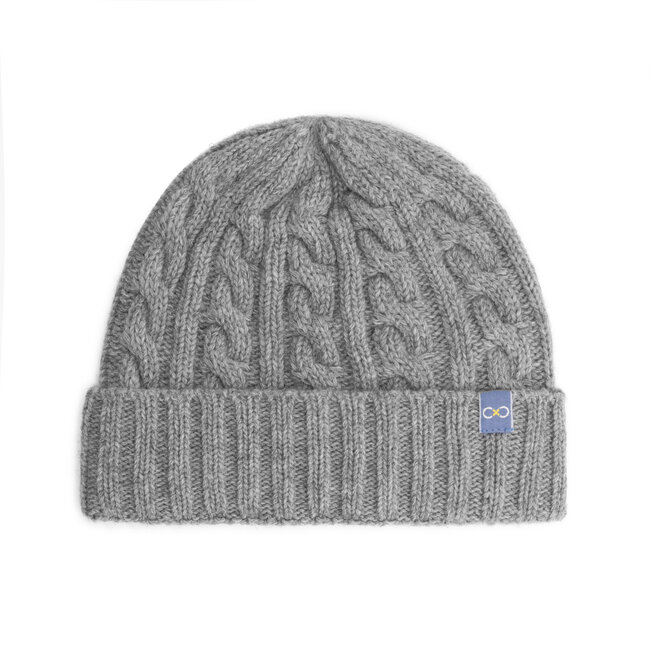 Cable Beanie - Light Grey