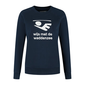 Wijs met de Waddenzee Dames Wijs Sweater - Navy