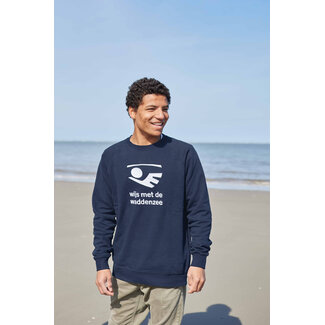 Wijs met de Waddenzee Heren Wijs Sweater - Navy