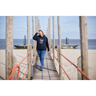Wijs met de Waddenzee Wijs Hoodie - donkerblauw