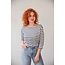 Refibra Stripe 3/4 Longsleeve - wit/blauw