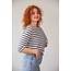 Refibra Stripe 3/4 Longsleeve - wit/blauw