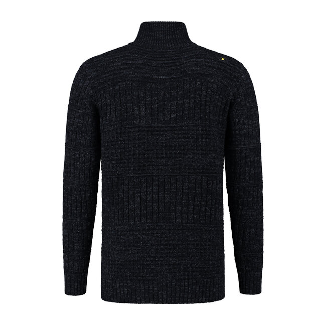 Heren Harlingen Schipperstrui - Navy Melange