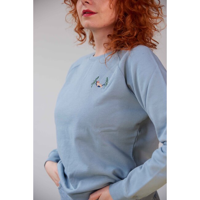 Blue Fleece Bear Sweater - Light Blue