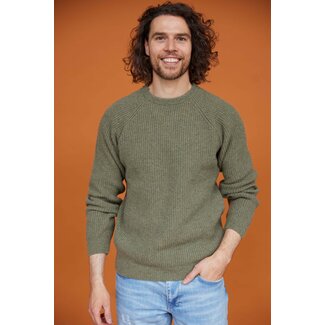 Blue LOOP Originals Essential Crewe Sweater - Mid Green