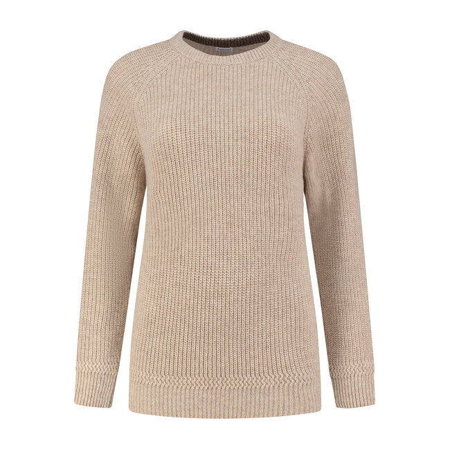 Essential Crewe Sweater - Light Beige