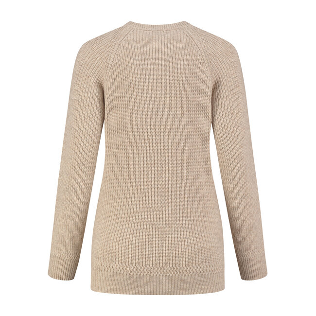 Essential Crewe Sweater - Light Beige