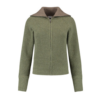 Essential Nautic Cardigan - Mid Green