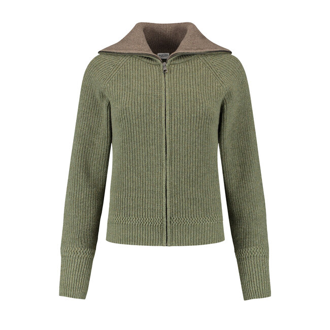 Essential Nautic Cardigan - Mid Green