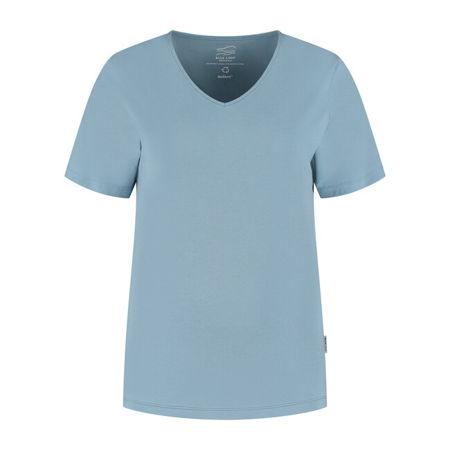 Refibra Loose Fit V-Neck - Blue Shadow