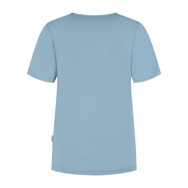 Refibra Loose Fit V-Neck - Blue Shadow
