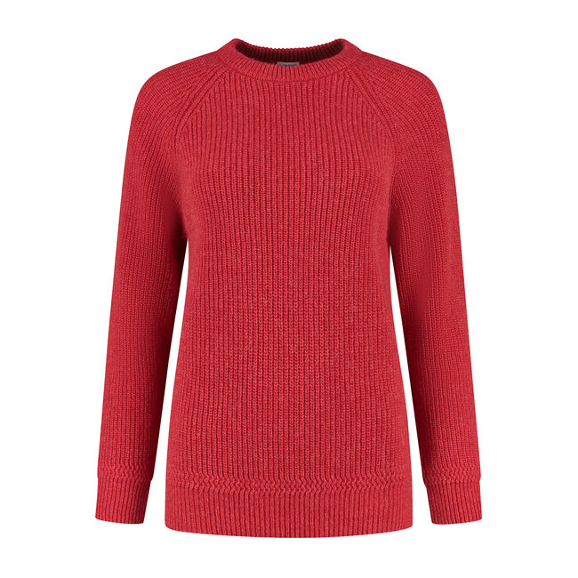 Essential Crewe Sweater - Fiery Red