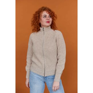 Blue LOOP Originals Essential Nautic Cardigan - Light Beige