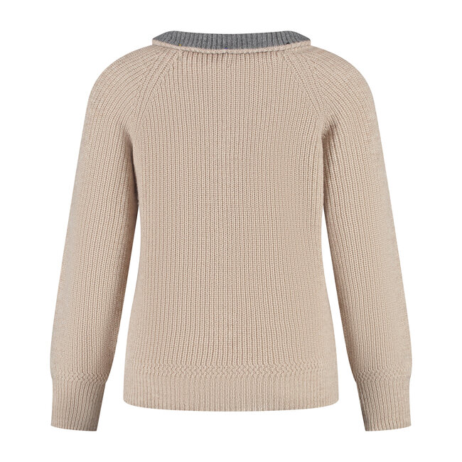 Essential Nautic Cardigan - Light Beige