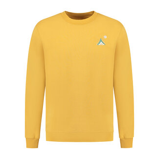 Blue LOOP Originals Blue Fleece Tent Sweater - Camel