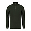 Essential Half Zip Sweater - Deep Green Melange
