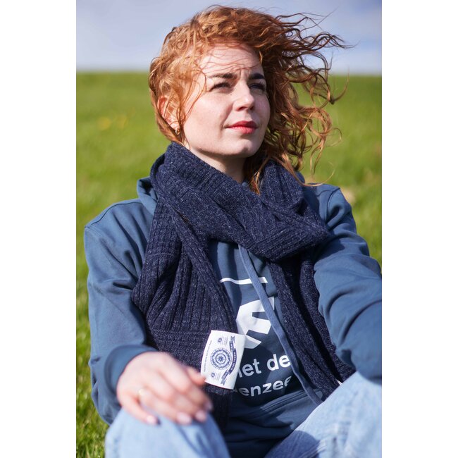 Harlingen Sjaal - Navy Melange