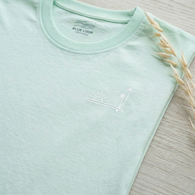 Refibra Palmsurf T-shirt - Bleached Aqua