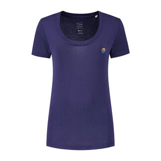 Relinen Sunset Scoop Tshirt - Astral Navy