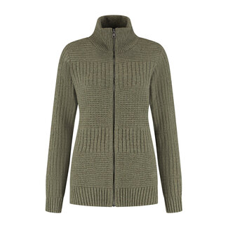 Harlingen Full Zip Sweater - Kaki