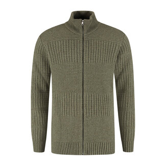 Harlingen Full Zip Sweater - Kaki