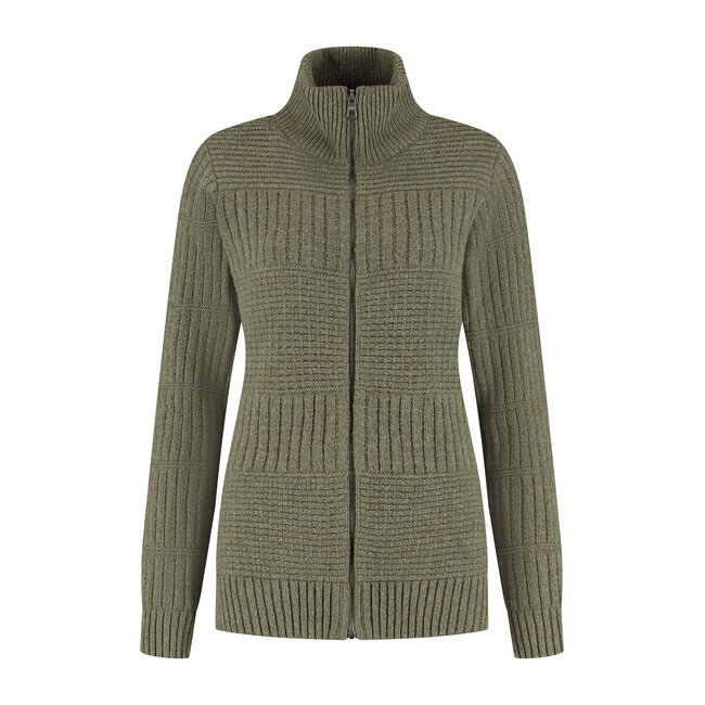 Harlingen Full Zip Sweater - Kaki