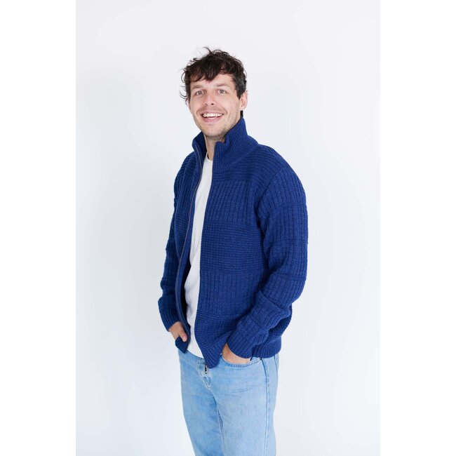 Harlingen Full Zip Sweater - Navy