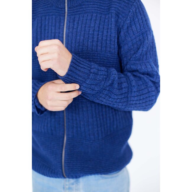 Harlingen Full Zip Sweater - Navy