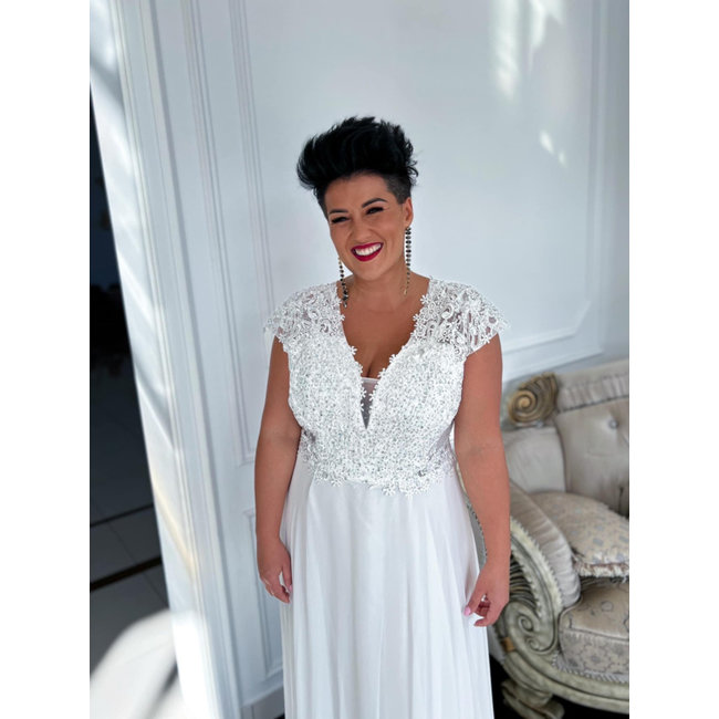 PLUS SIZE - Trouwjurk Dagna long WHITE