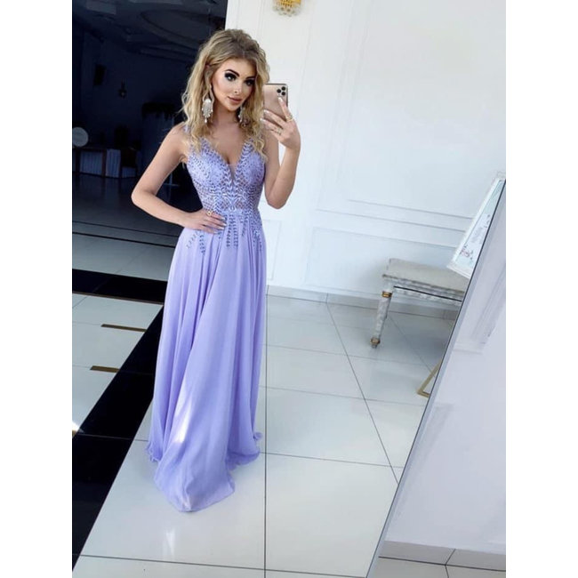 PLUS SIZE długa sukienka okazjonalna Queen LILA