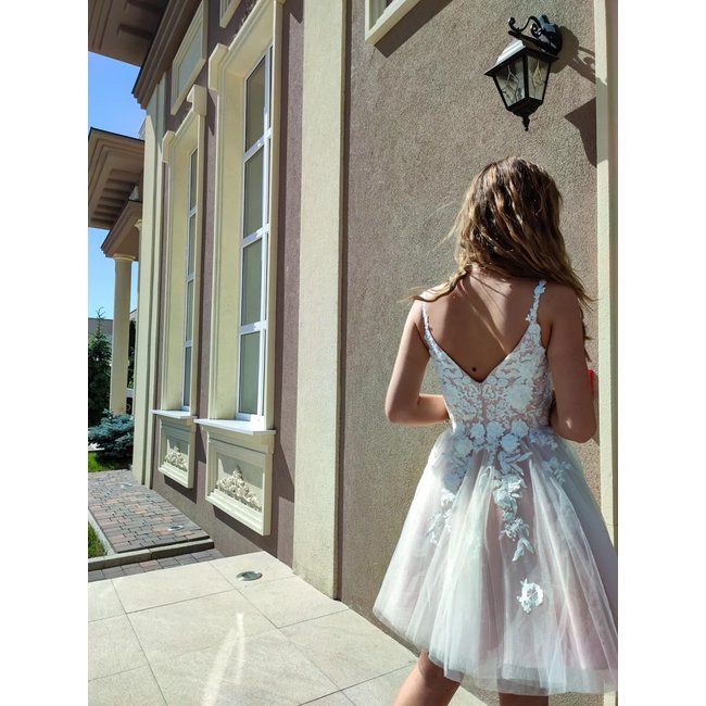 La robe courte de mariée Garden POWDER PINK