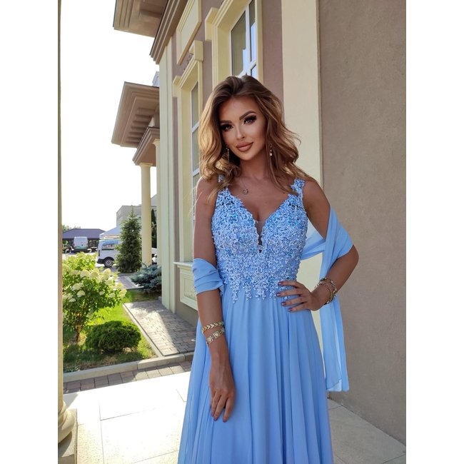 Robe longue de ceremonie Noa BLUE