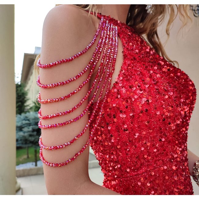 Robe courte de ceremonie Olivia RED