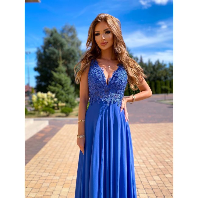 Robe longue de ceremonie Audi COBALT BLUE