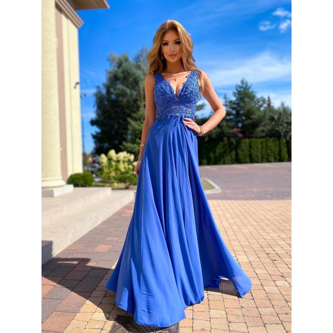 Robe longue de ceremonie Audi COBALT BLUE